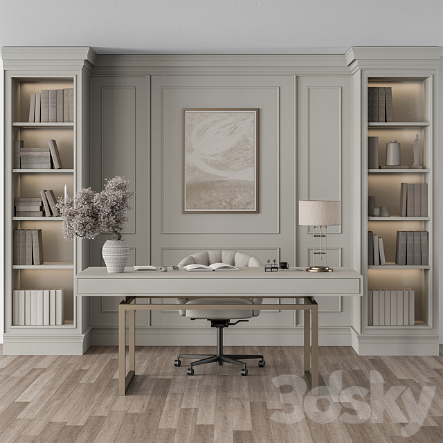 Boss Desk – Office Furniture 492 3ds Max - thumbnail 1