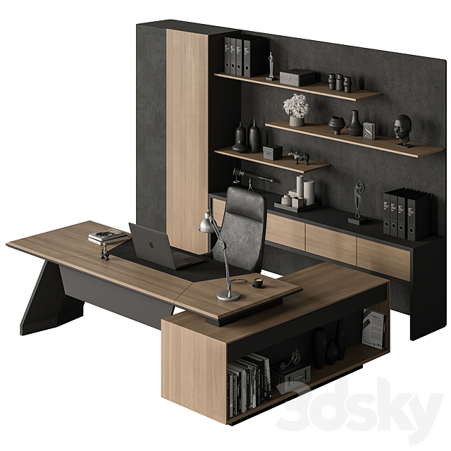 Boss Desk – Office Furniture 513 3dsMax Model - thumbnail 1