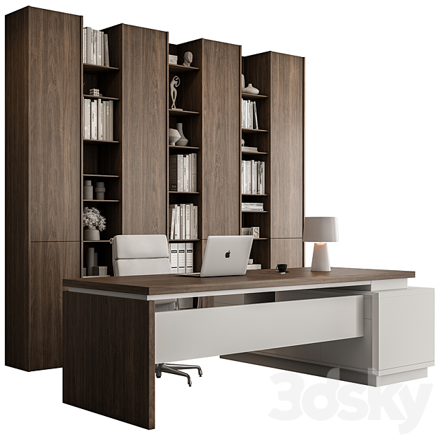 Boss Desk – Office Furniture 521 3ds Max - thumbnail 1