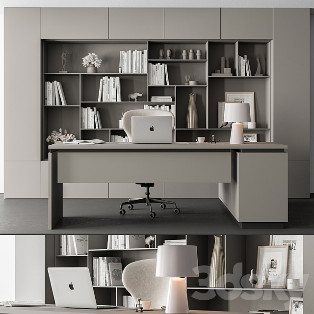 Boss Desk – Office Furniture 564 3ds Max - thumbnail 1