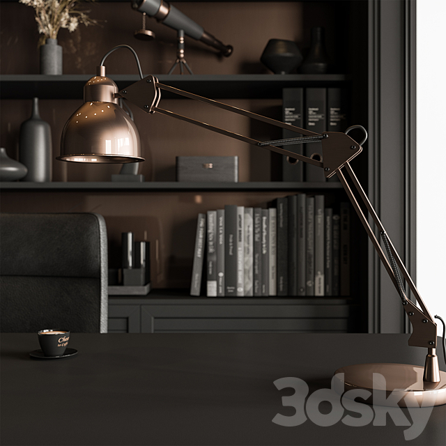 Boss Desk – Office Furniture 591 3DS Max Model - thumbnail 3