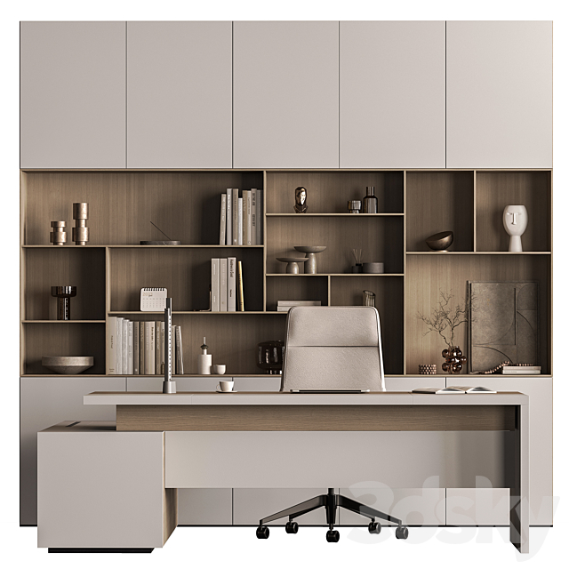 Boss Desk – Office Furniture 711 3ds Max - thumbnail 1