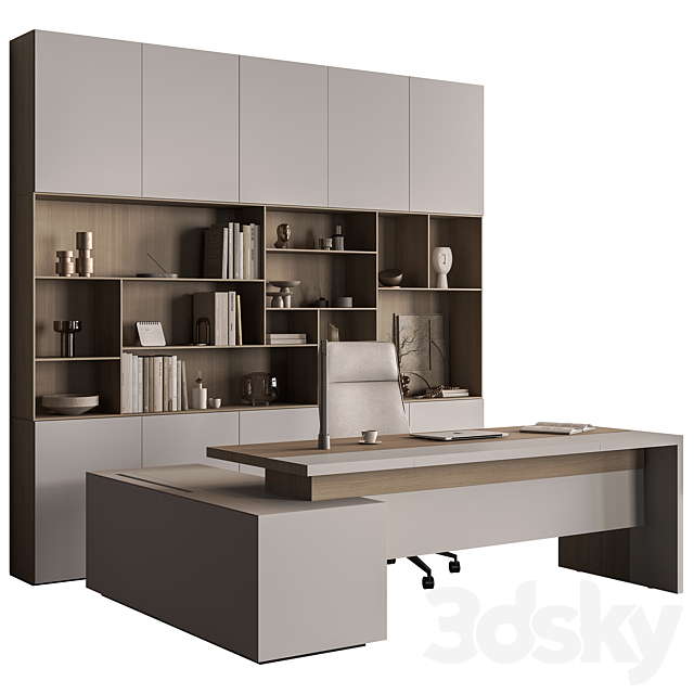 Boss Desk – Office Furniture 711 3ds Max - thumbnail 2