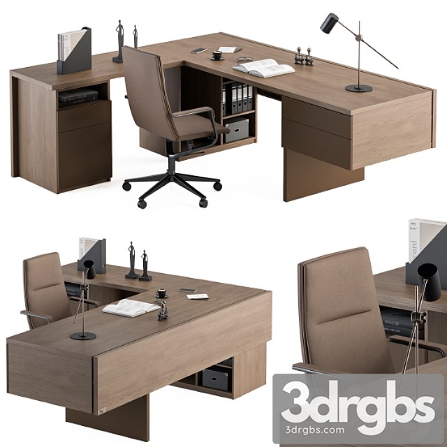 Boss Desk Wood And Mdf Office Furniture 243 3dsmax Download - thumbnail 1