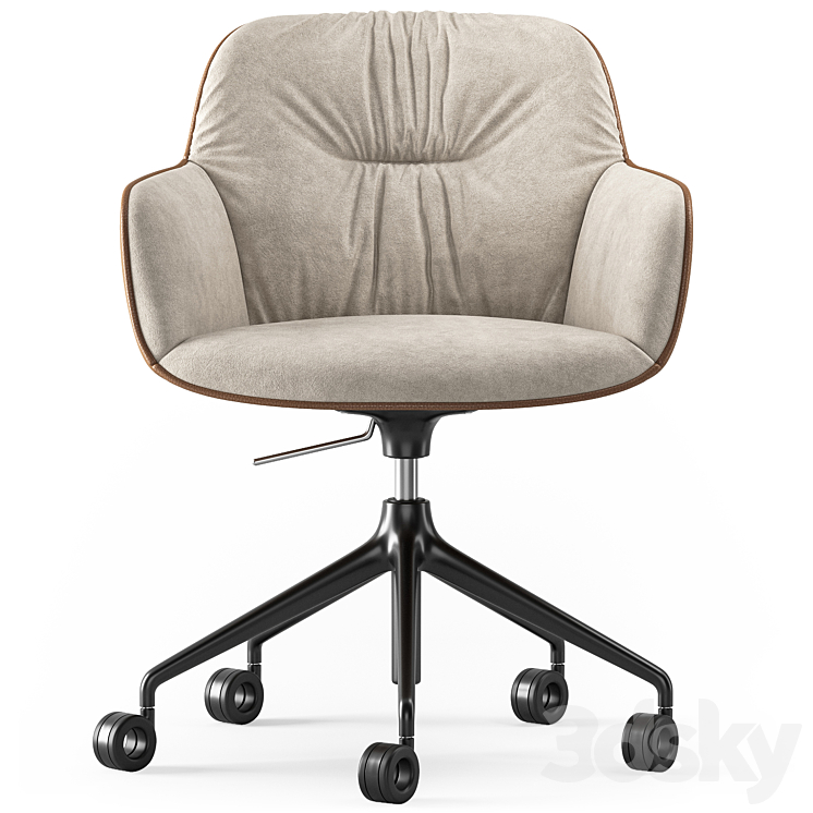 Calligaris Cocoon soft office chair 3DS Max Model - thumbnail 2