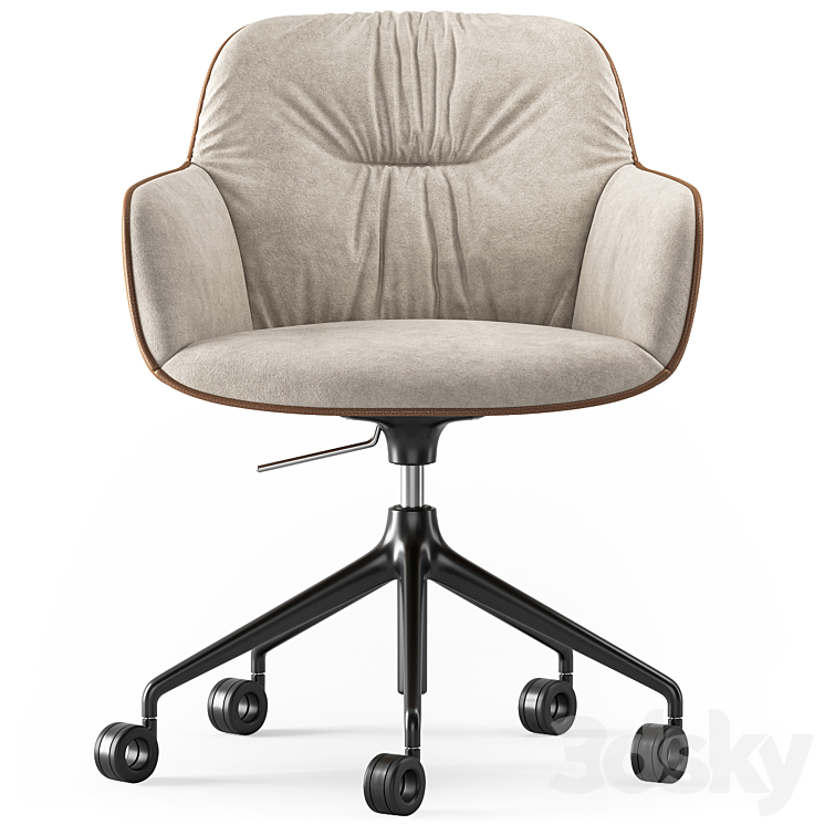 Calligaris Cocoon soft office chair 3DS Max - thumbnail 2