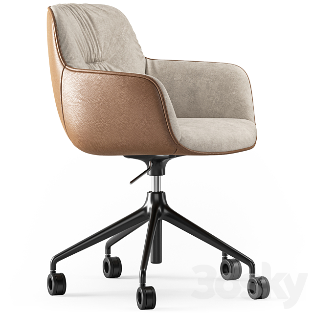 Calligaris Cocoon soft office chair 3DS Max Model - thumbnail 5