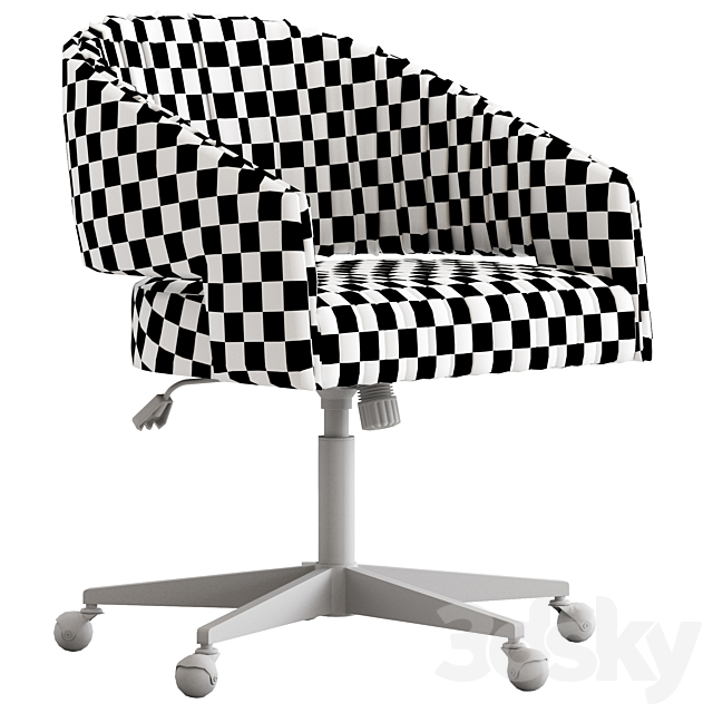 CB2 Channel Office Chair 3DS Max Model - thumbnail 5