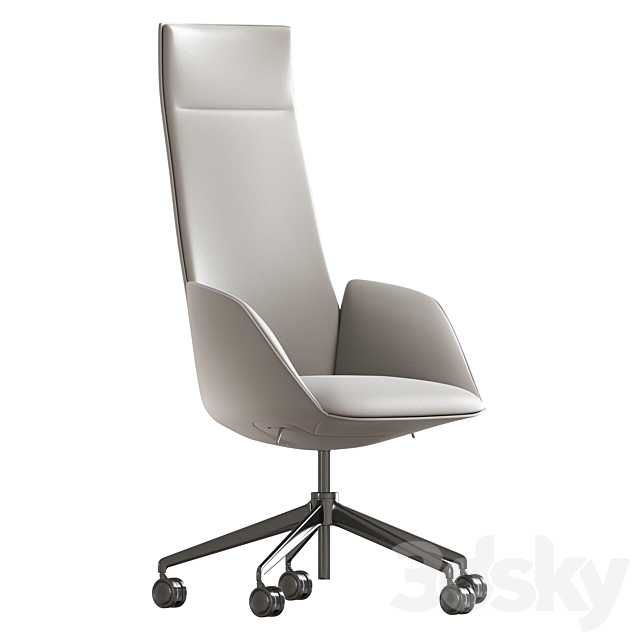 Cercle office chair by Poltrona Frau 3ds Max - thumbnail 2