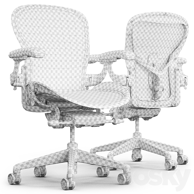 Chair Herman Miller Aeron 3DSMax File - thumbnail 7