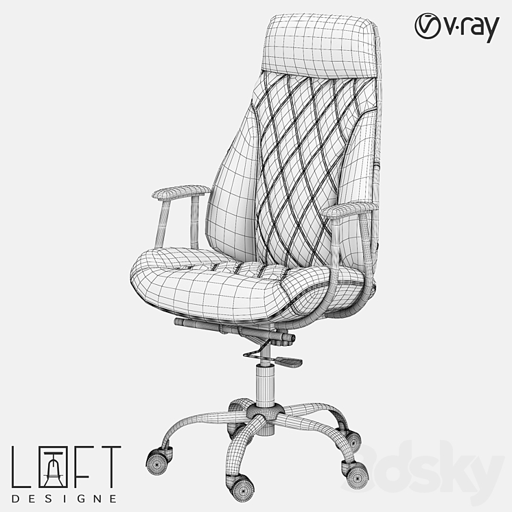 Chair LoftDesigne 2021 model 3DS Max - thumbnail 2