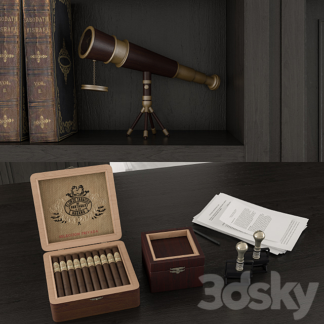 classic office furniture boss room 3DSMax File - thumbnail 2