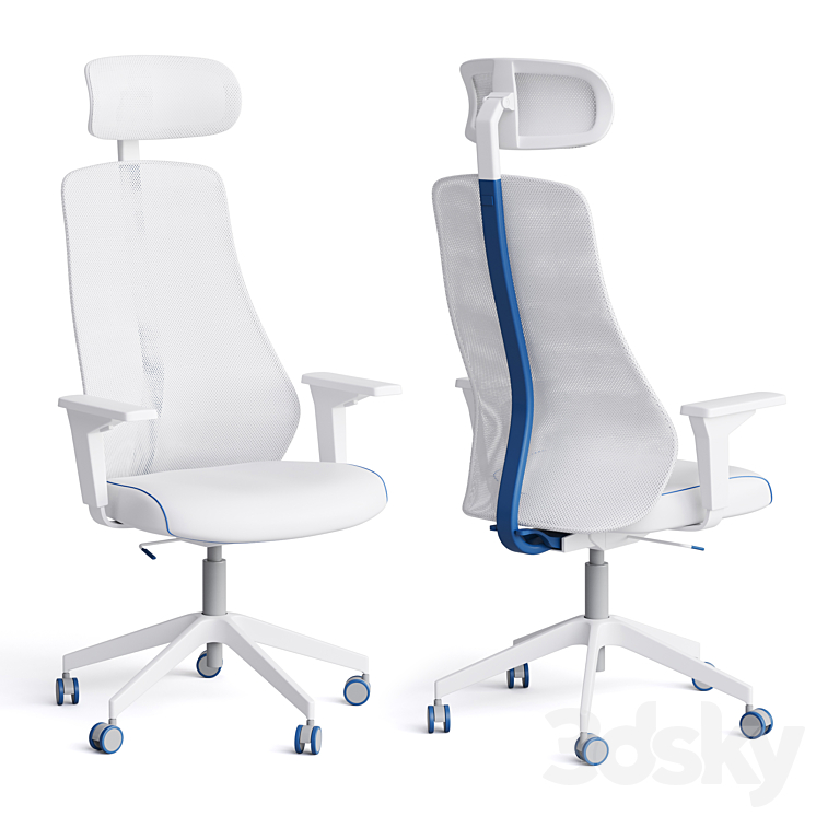 Computer gaming chair MATCHSPEL IKEA 3DS Max Model - thumbnail 2