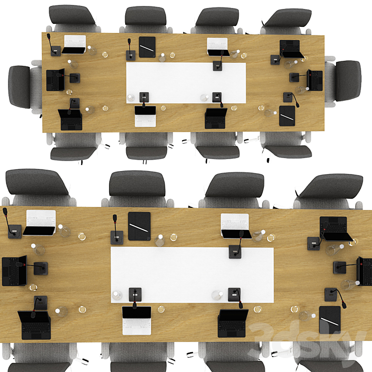 conference table 3DS Max Model - thumbnail 2