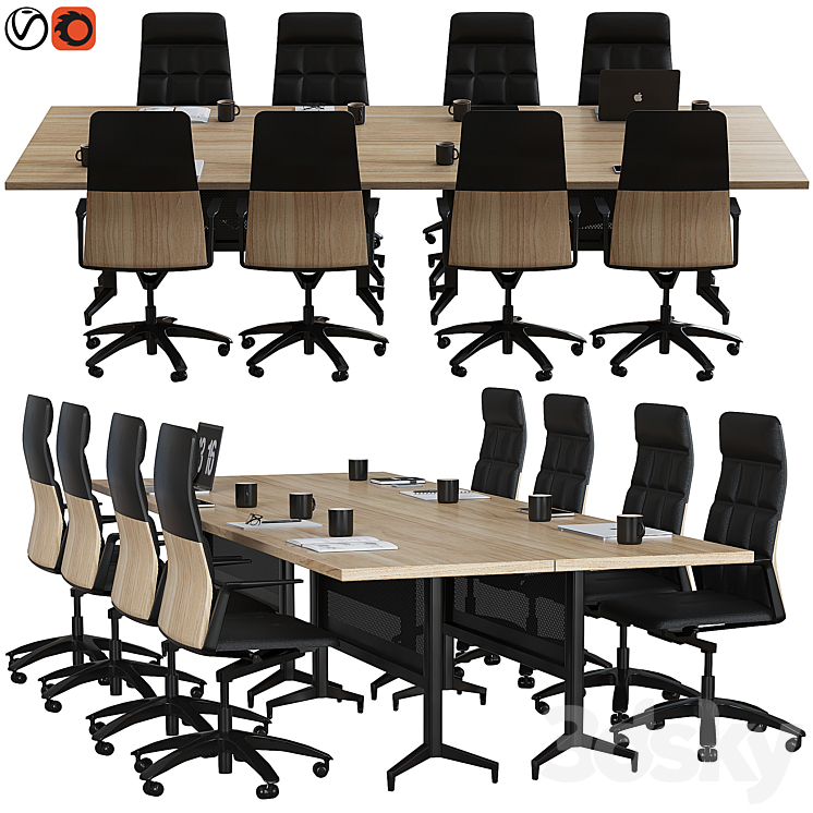 conference table 3DS Max Model - thumbnail 3