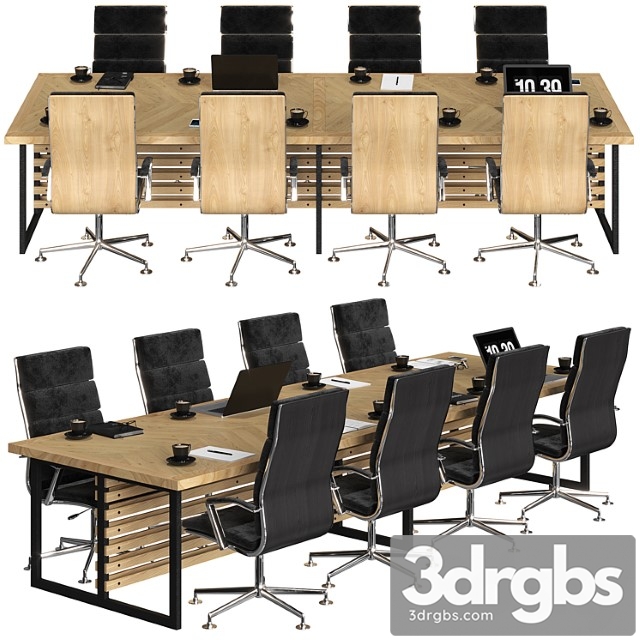 Conference Table Modern 3dsmax Download - thumbnail 1