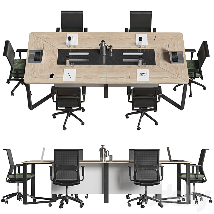 conference table40 3DS Max Model - thumbnail 1