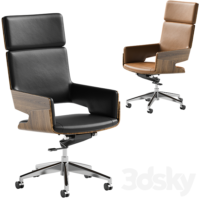 Contemporary Executive Chair 3ds Max - thumbnail 1