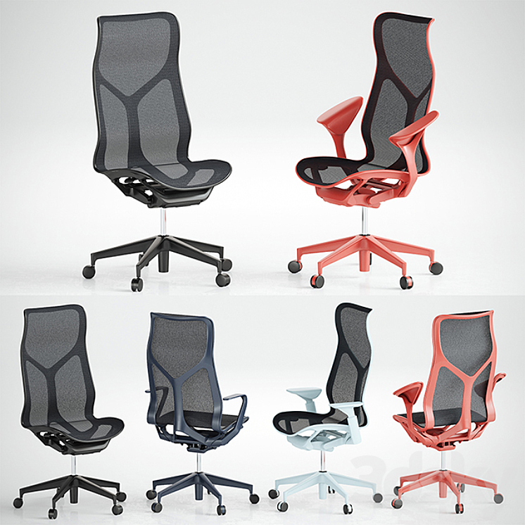 Cosm Chairs_High Back 3DS Max - thumbnail 1