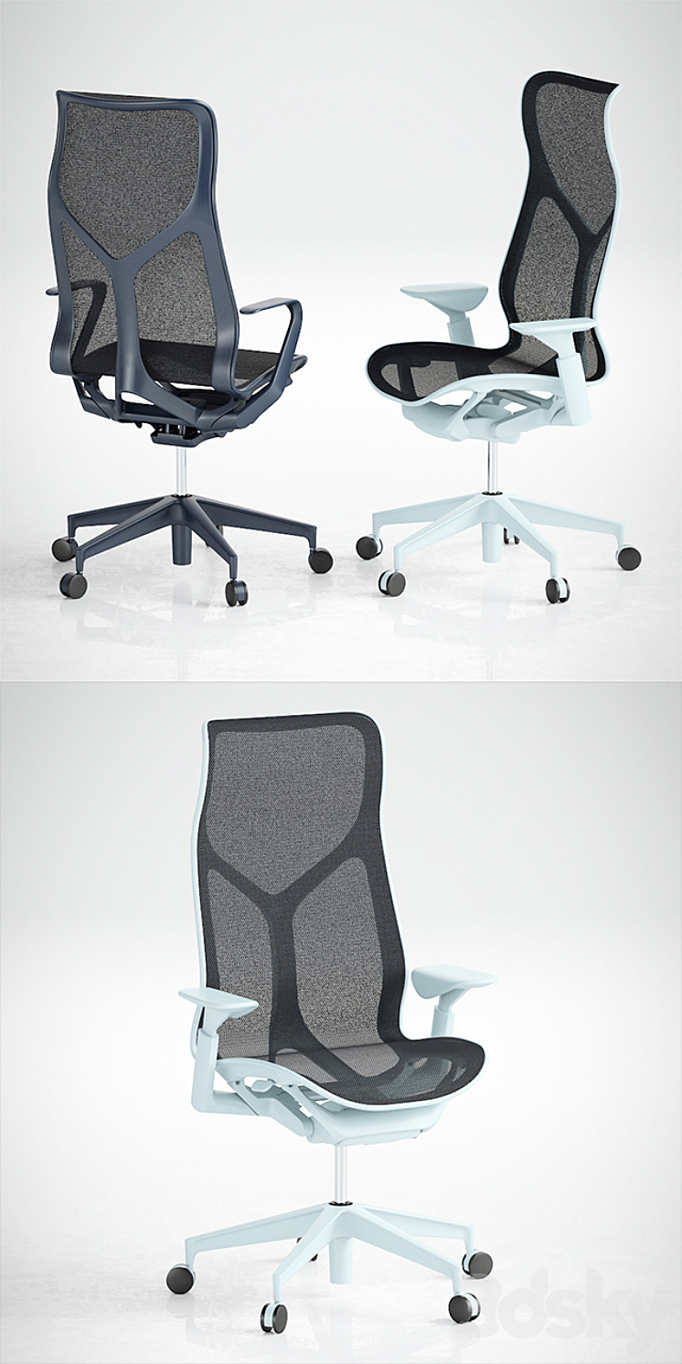 Cosm Chairs_High Back 3DS Max - thumbnail 2