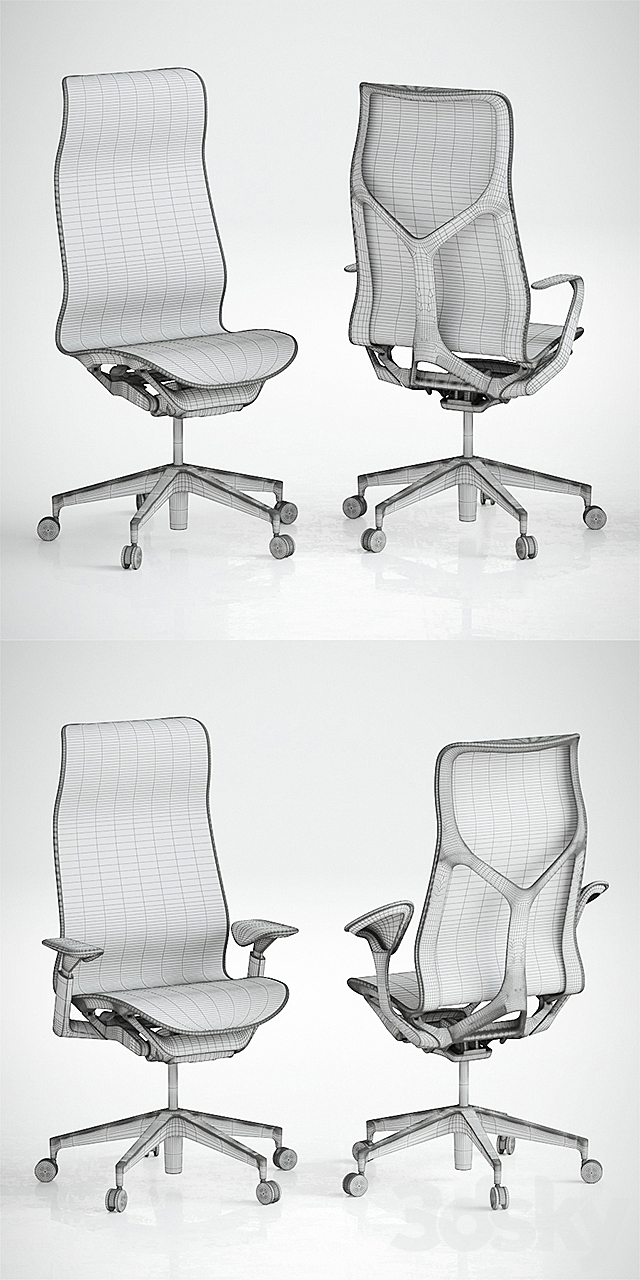 Cosm Chairs_High Back 3DSMax File - thumbnail 3