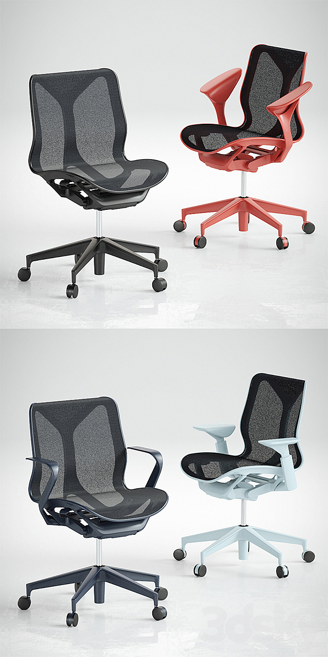 Cosm Chairs_Low Back 3DS Max Model - thumbnail 2