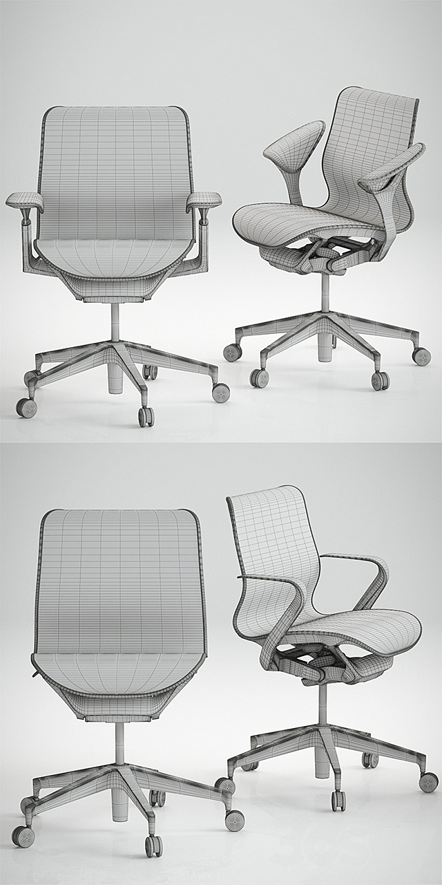 Cosm Chairs_Low Back 3DS Max Model - thumbnail 3