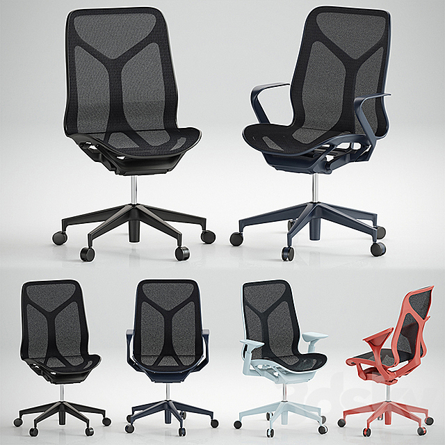 Cosm Chairs_Mid Back 3ds Max - thumbnail 1