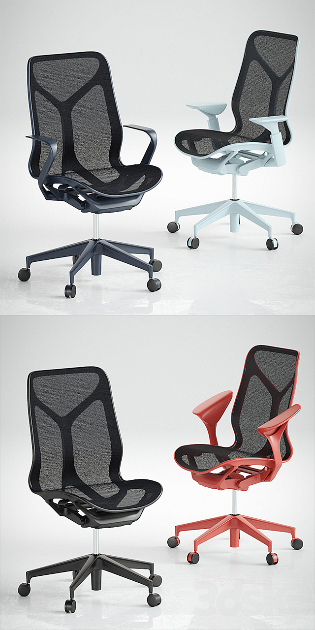 Cosm Chairs_Mid Back 3ds Max - thumbnail 2