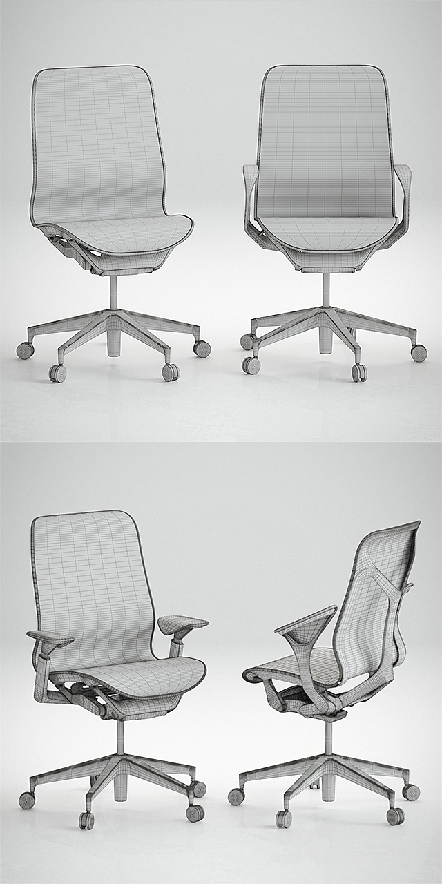 Cosm Chairs_Mid Back 3ds Max - thumbnail 3