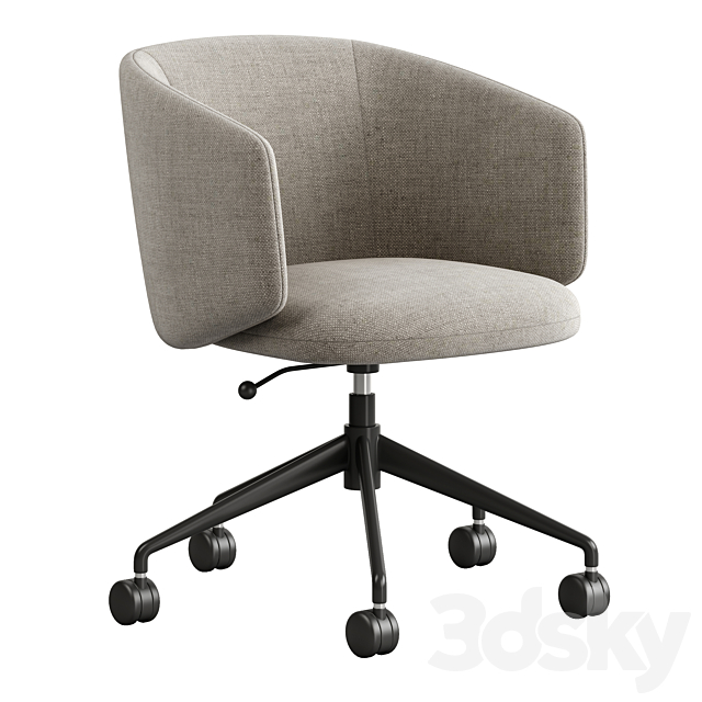 Crescent Swivel Chair 3DSMax File - thumbnail 3