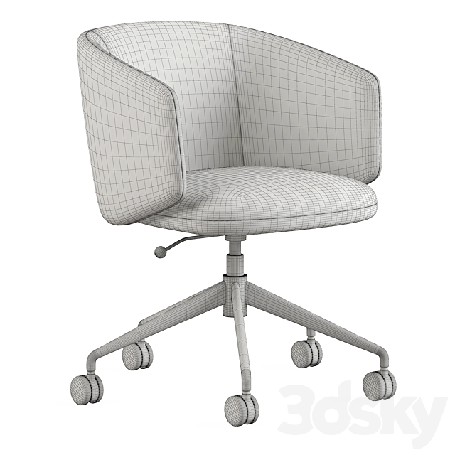 Crescent Swivel Chair 3DSMax File - thumbnail 5