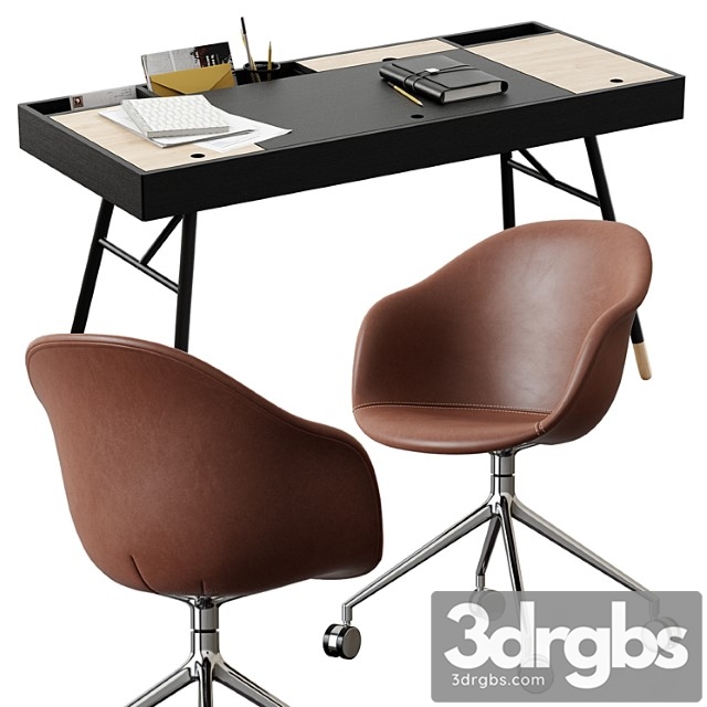 cupertino table + adelaide chair 3dsmax Download - thumbnail 1