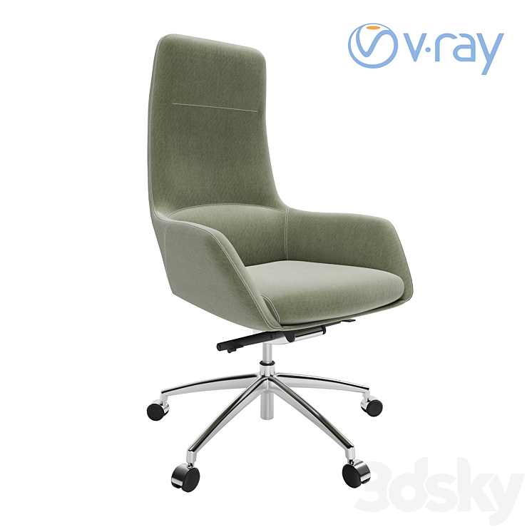 Darwin Office Chair 3DS Max Model - thumbnail 1