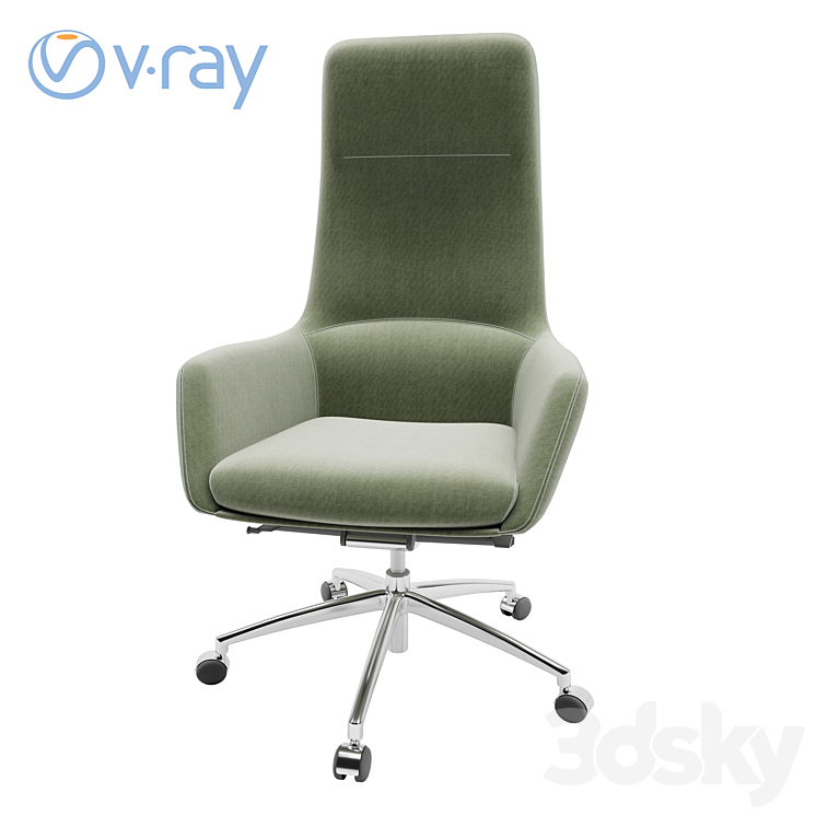 Darwin Office Chair 3DS Max Model - thumbnail 2