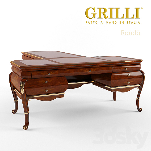 Desk Grilli Rondo 3ds Max - thumbnail 1