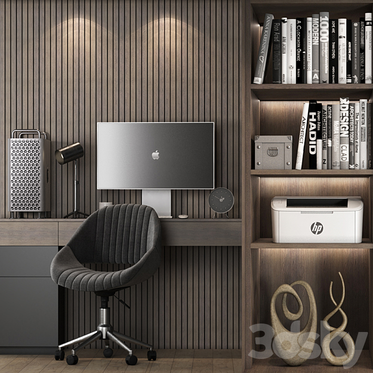 desk set 07 3DS Max Model - thumbnail 2