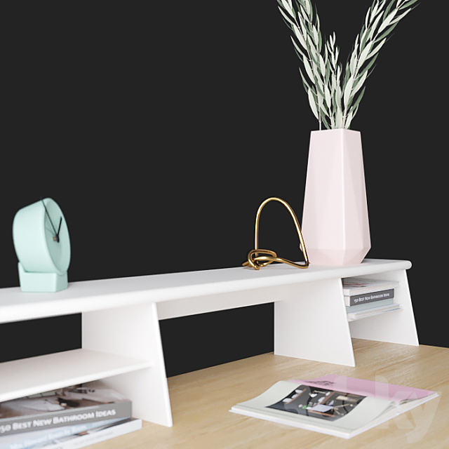 Desktop “Kaira Desk” by “West Elm” 3DSMax File - thumbnail 3