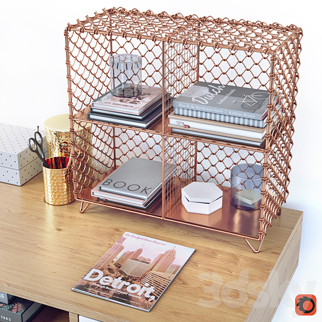 Desktop with decor La Redoute JIMI 3DSMax File - thumbnail 2