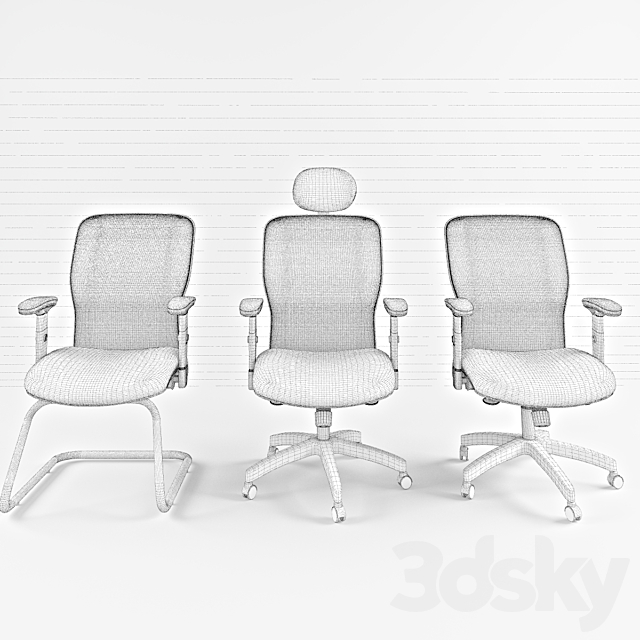 Detay Office Omega Chair 3ds Max - thumbnail 3