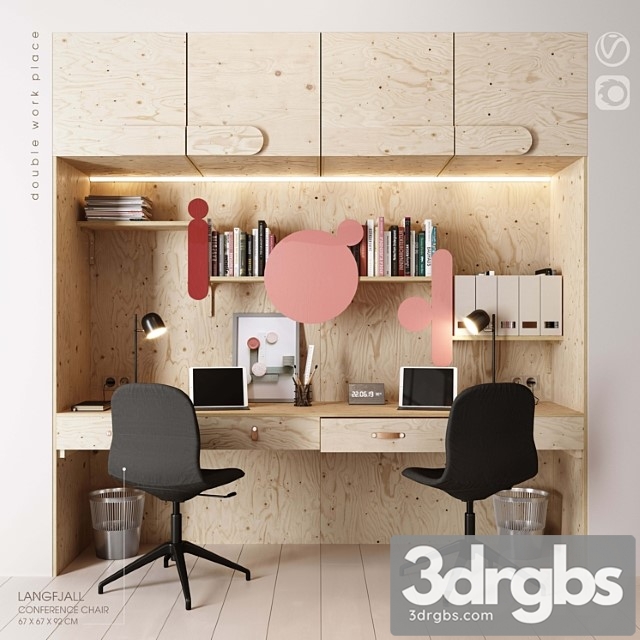 Double Work Place 2 3dsmax Download - thumbnail 1