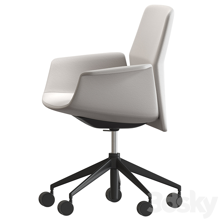 Downtown office chair by Poltrona Frau 3DS Max Model - thumbnail 2