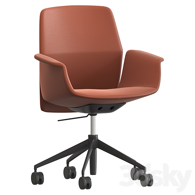 Downtown office chair by Poltrona Frau 3DS Max Model - thumbnail 3