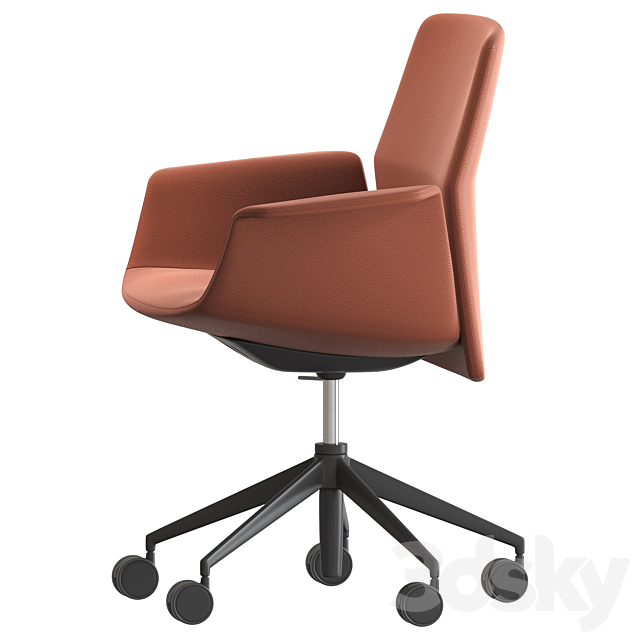 Downtown office chair by Poltrona Frau 3DS Max Model - thumbnail 4