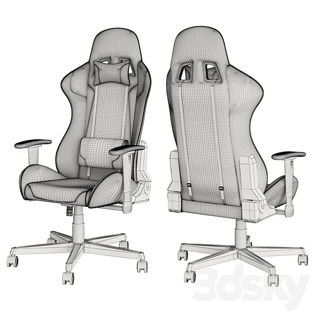 DXRacer OH _ FE00 3DS Max Model - thumbnail 2