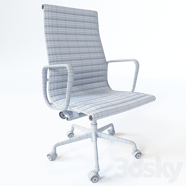 Eames Aluminum Group Executive Chair 3DS Max Model - thumbnail 3