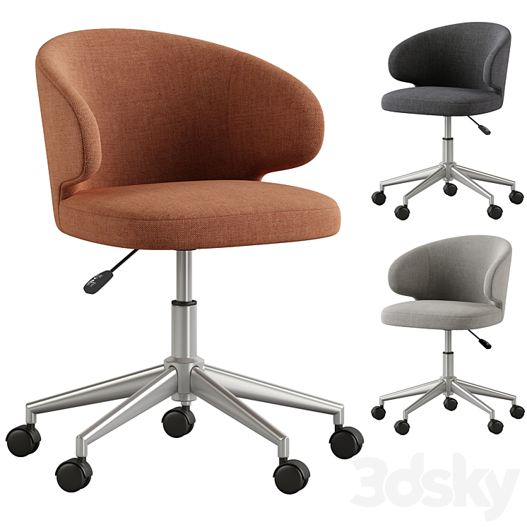 Elga office chair. LA REDOUTE INTERIEURS 3DS Max Model - thumbnail 1