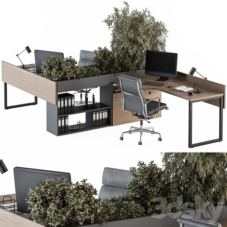 Employee Set – Office Furniture 348 3DS Max Model - thumbnail 3