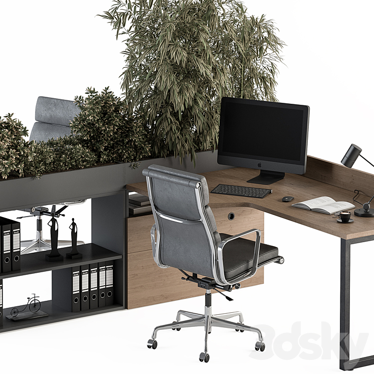 Employee Set – Office Furniture 348 3DS Max - thumbnail 2