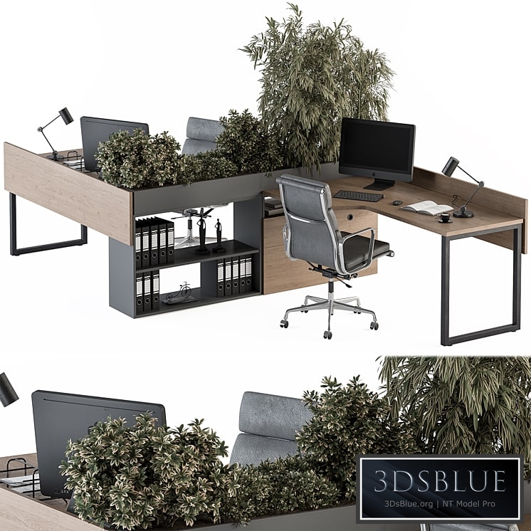 Employee Set – Office Furniture 348 3DS Max - thumbnail 3